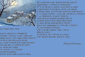 La magia della neve cartolina di fiorella fiorenzoni